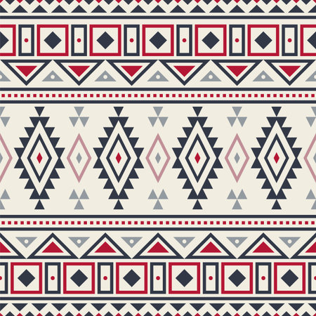Tribal Seamless Pattern. Ethnic Geometric Vector Background. Aztec, Mayan or Inca Style