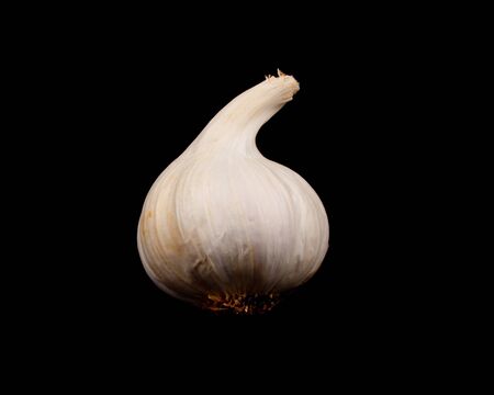 Garlic Clove on blackの写真素材
