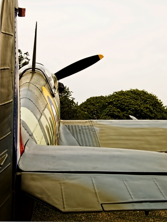 Spitfire on the ground from the tailのeditorial素材