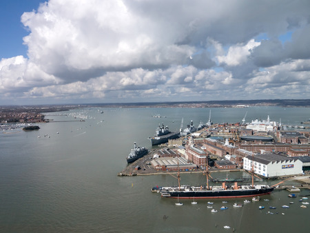 Portsmouth harbour and Naval Dockyardのeditorial素材