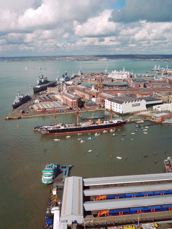 Portsmouth harbour and Naval Dockyardのeditorial素材