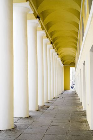 Yamskoy market in Saint Petersburg, a building formed in the early 19th c., in the classicism epoch, by architect Stasov.の写真素材
