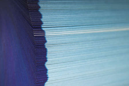 Fanned pages - The cutting face of a phone directory with fanned pages.の写真素材