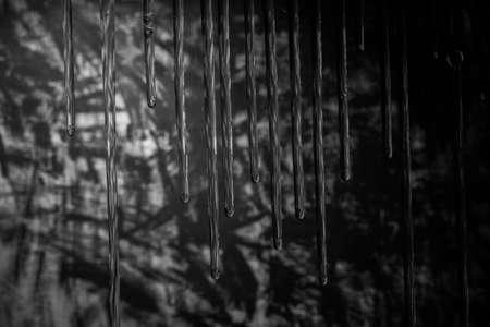 Black abstract background painted and blurredの写真素材