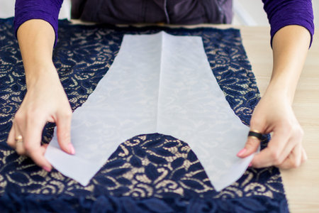 Tailor.Close Up of Woman Hands.