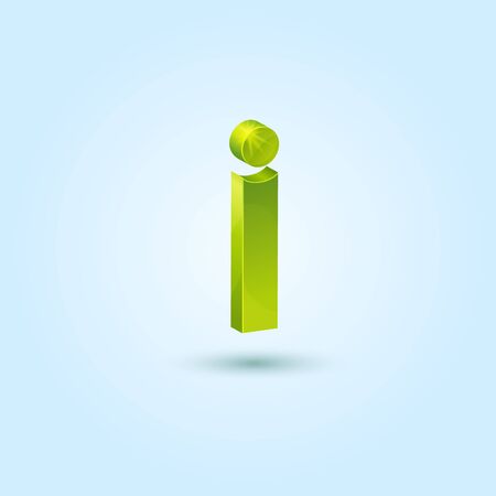 Green info symbol isolated on blue backgroundのイラスト素材