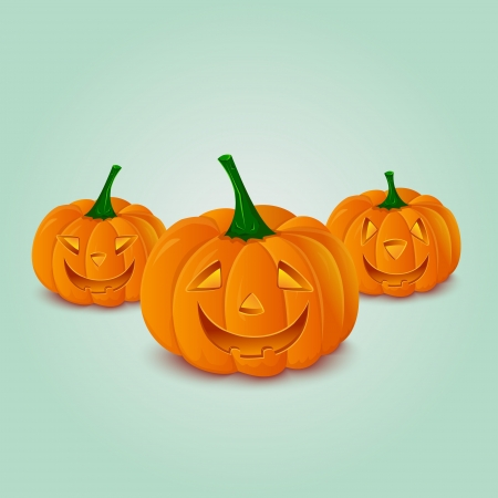 Halloween pumpkins cardのイラスト素材