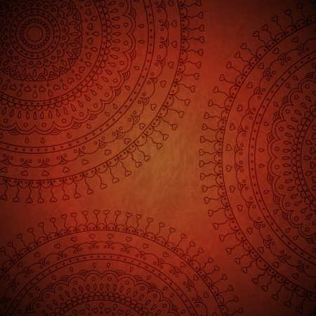 Red mandala ornament backgroundのイラスト素材