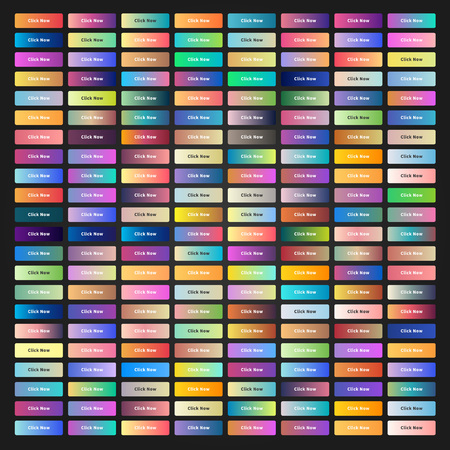 Colored web buttons with different gradientsのイラスト素材
