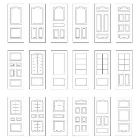 Big set of door ideas. Big set combination.のイラスト素材