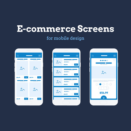 Mobile App Wireframe Ui Kit. Detailed wireframe for quick prototyping.のイラスト素材