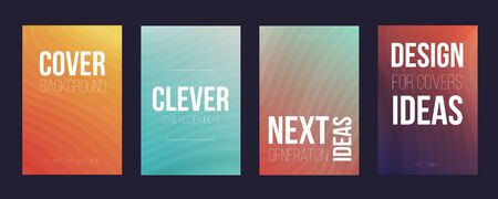 Set of 4 cover magazine template. Nice background for your presentation or for your print or web cover magazine.の写真素材