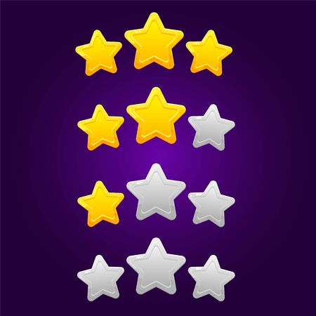 Set of Star Ratings for arcade mobile gamesの写真素材