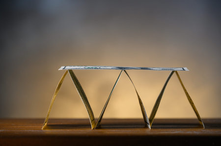 Financial pyramide. The financial pyramid of dollars.