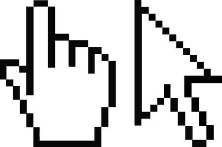 pixel cursorsのイラスト素材