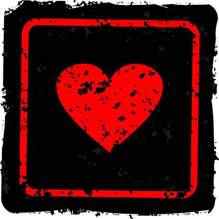 Grunge heart のイラスト素材