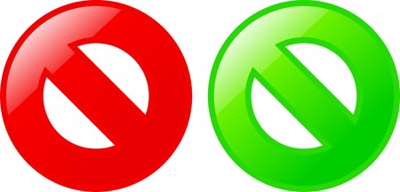 Yes/no symbols のイラスト素材