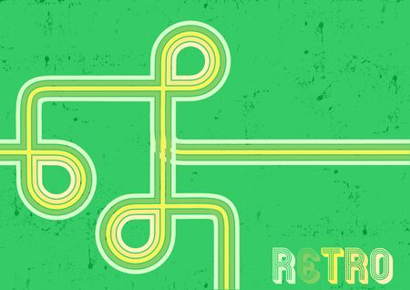 Green retro designのイラスト素材