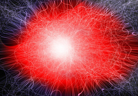 red and blue lightning  background