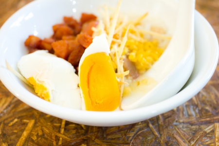 gruel in bowlの写真素材