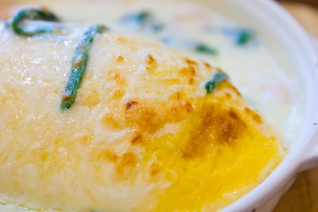 prawn omelette rice with cheeseの写真素材