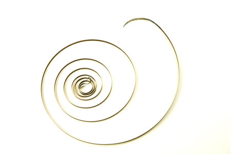 Spirally expanding on white background