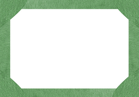 Pattern of fabric frame on white backgroundの写真素材