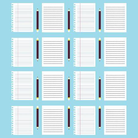 Pencil and white paper backgroundのイラスト素材