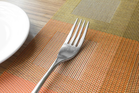 fork on table background