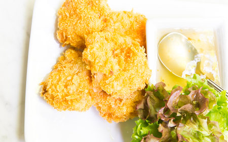 fried shrimp pancake , Thai foodの写真素材