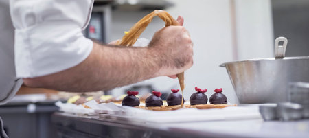making pastries.
