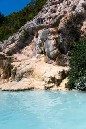 Outdoors natural spa thermal in Italyの写真素材