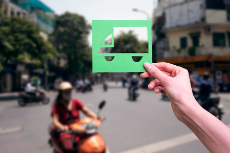 Logistics symbol on Hanoi Vietnamの写真素材
