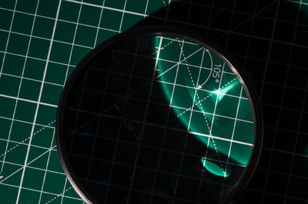 Magnifying glass on cutout plane