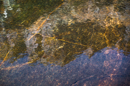 Water lake on mountain rock