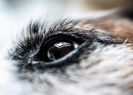 Dog eye macro detailの写真素材