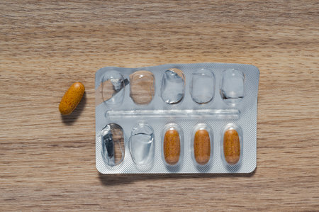 Pill blister packs still lifeの写真素材