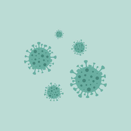 Viral infection or group of viruses, bacteria. Flat vector illustrationのイラスト素材