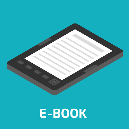 E-Book isometricのイラスト素材