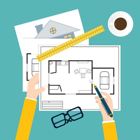 house remodeling iconのイラスト素材