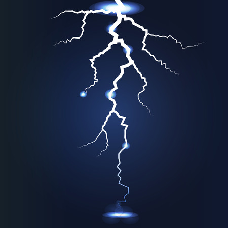 vector lightning silhouettesのイラスト素材