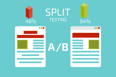 A-B comparison. Split testing. Concept  vector illustrationのイラスト素材