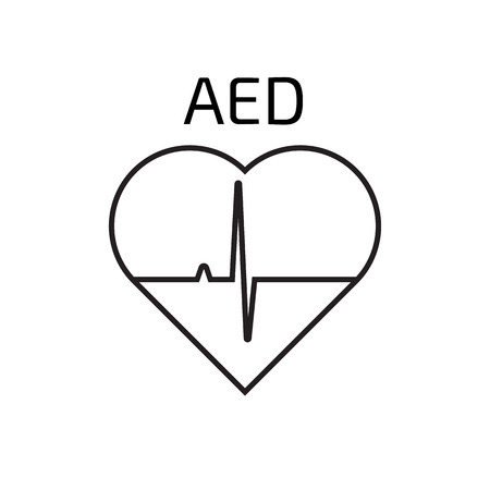Defibrillator  linear iconのイラスト素材