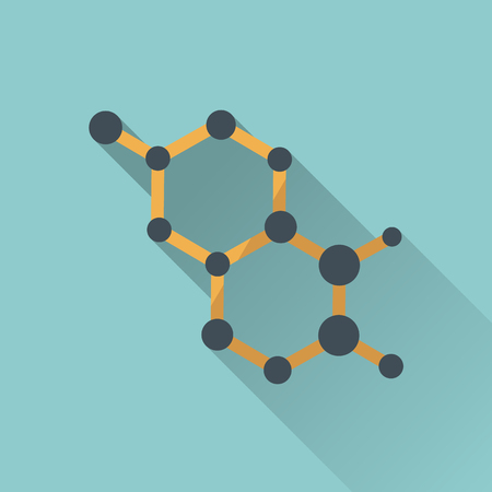 The atomic model icon flat style.のイラスト素材