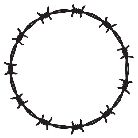 Frame barbed wireのイラスト素材