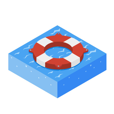 lifebouy icon isometricのイラスト素材