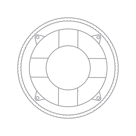lifebouy icon linearのイラスト素材