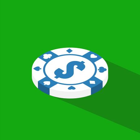 Flat poker table. Flat Poker table isometricのイラスト素材