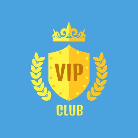 VIP club logo in flat styleのイラスト素材
