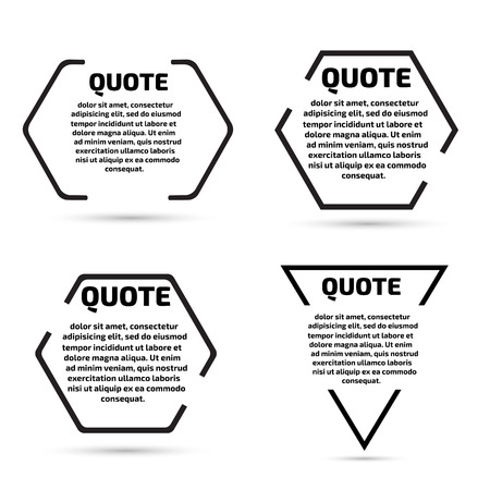 Quote text bubble set. Template vector setのイラスト素材
